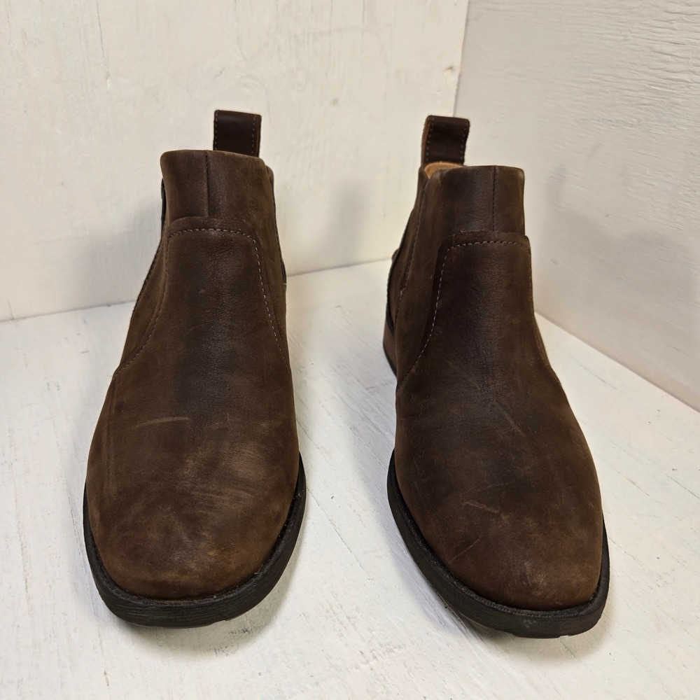 UGG Waterproof Brown Leather Ankle Boots Women's Size 6.5 Classic Zipper Booties
